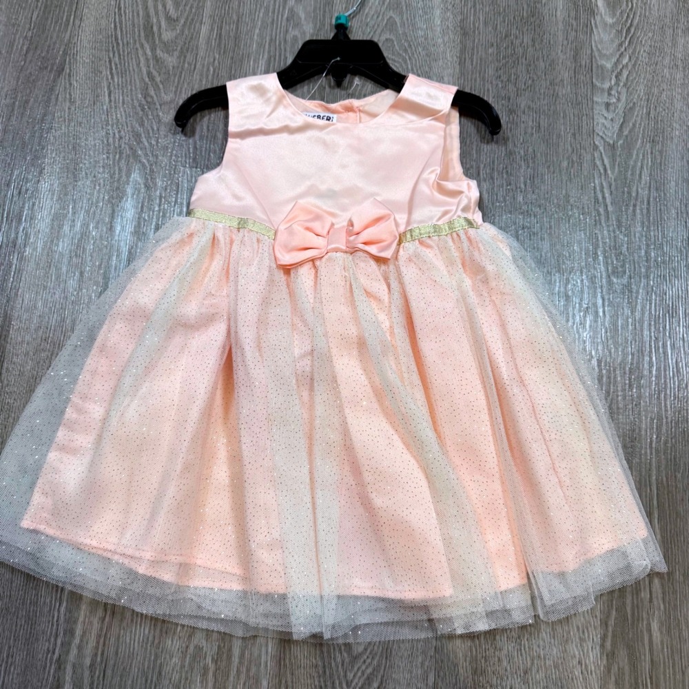 Blueberry Boulevard Baby Girl 24M Pink Rose fur Coat & Dress valentines Easter - Picture 2 of 9